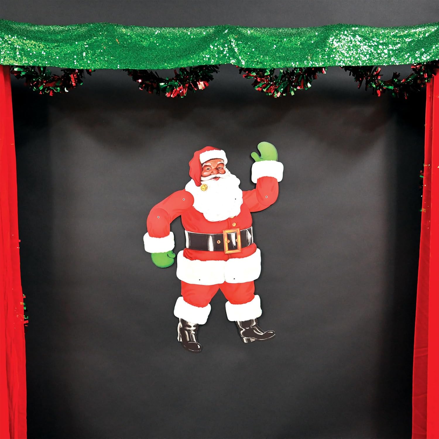 Beistle 2 Pack Jointed Santa Cutout