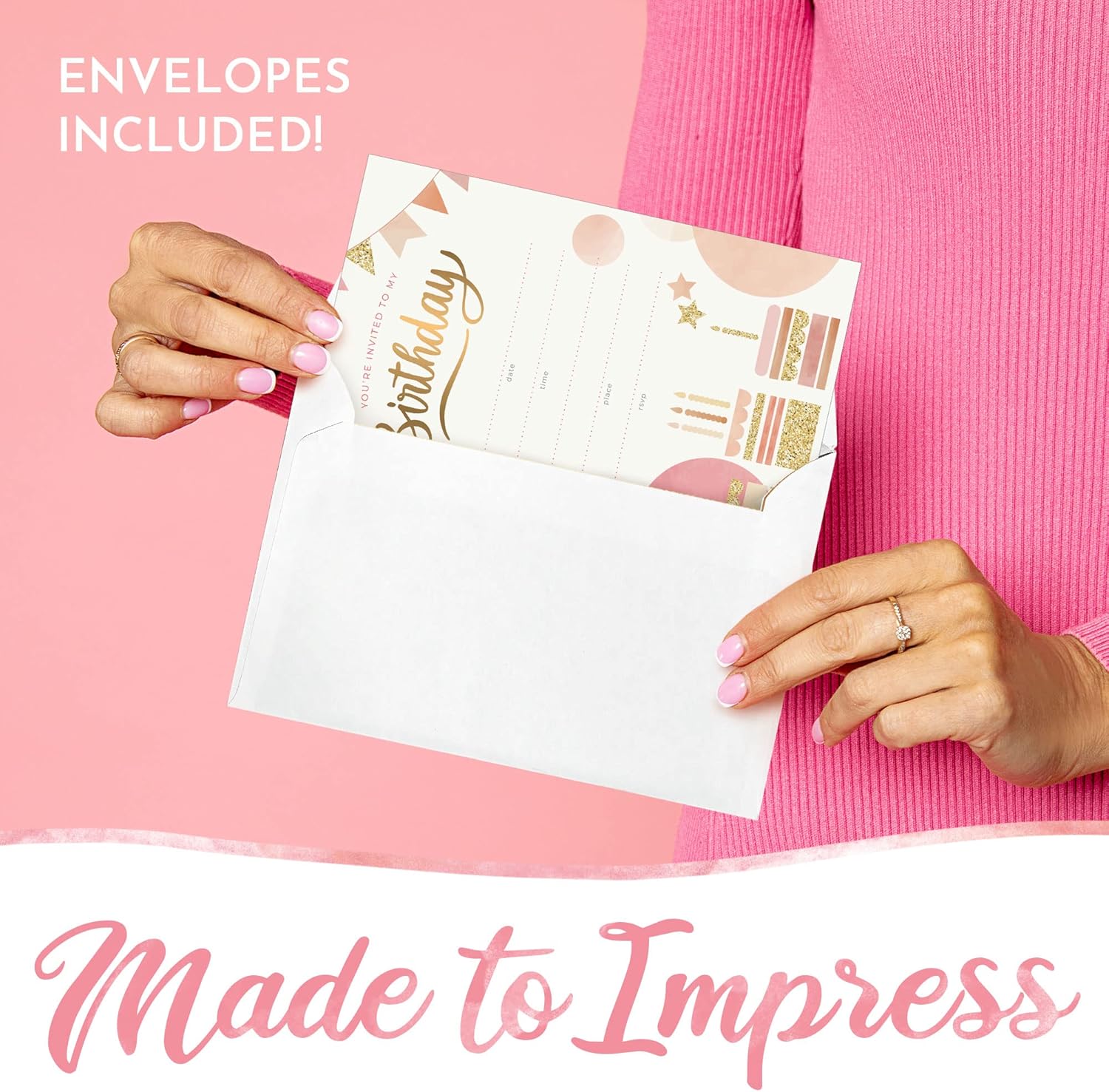 30 Pack Birthday Invitations with Envelopes