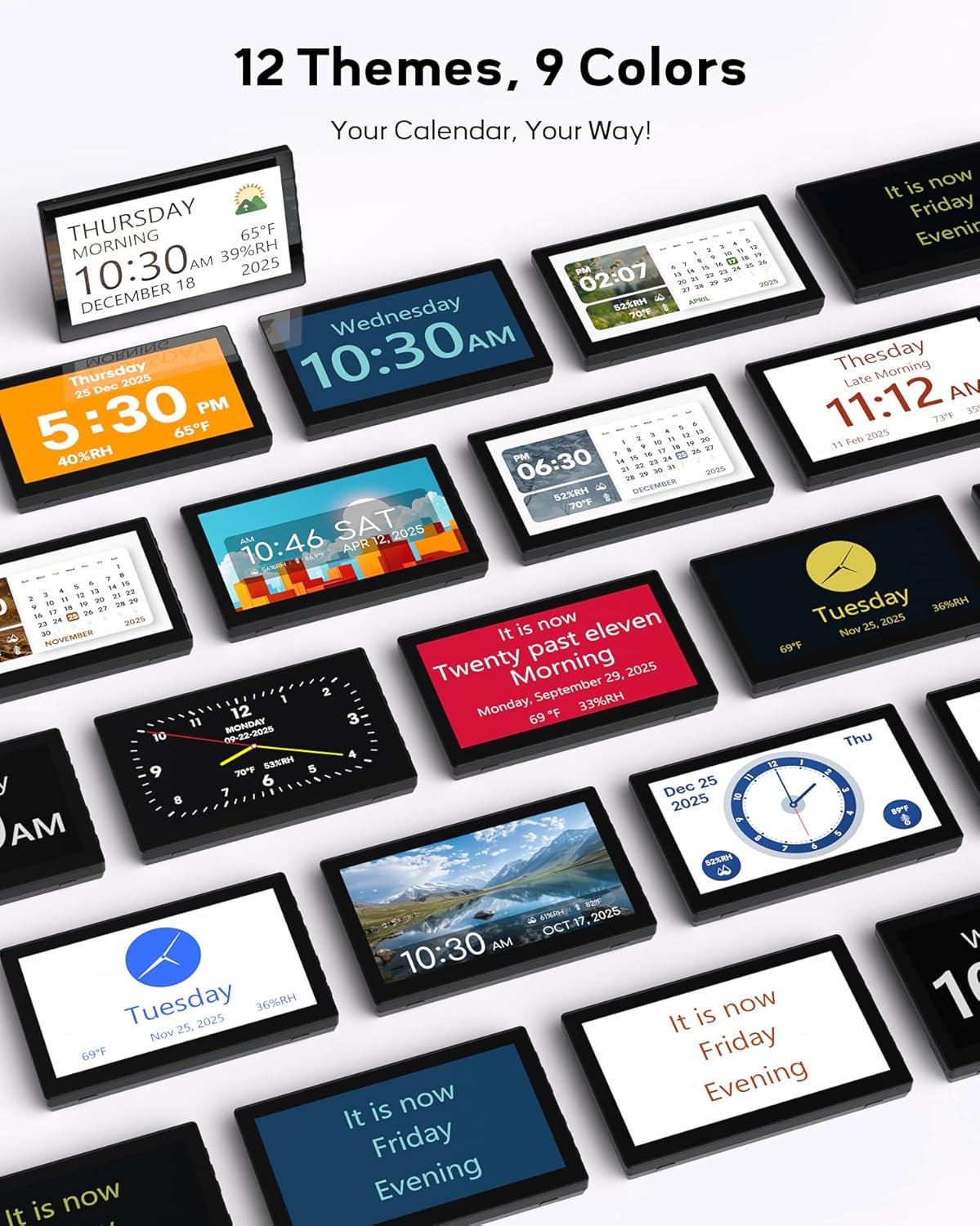 101 Inch Digital Clock with Date Day and Custom Schedules