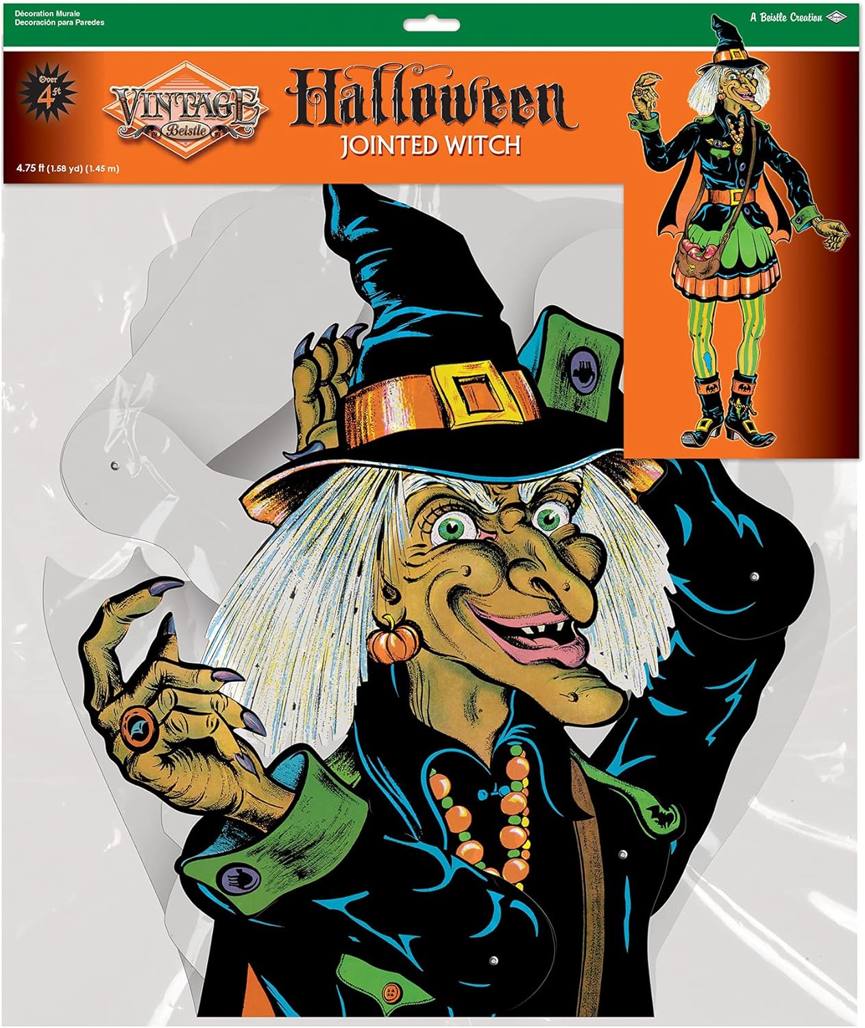 Beistle Vintage Halloween Jointed Witch 1