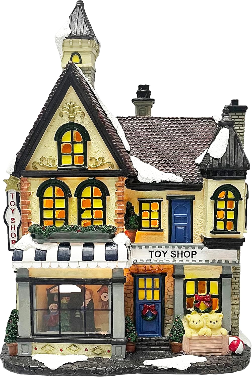 Moments in Time 108 Incher Resin Christmas Village Building with LED Lights