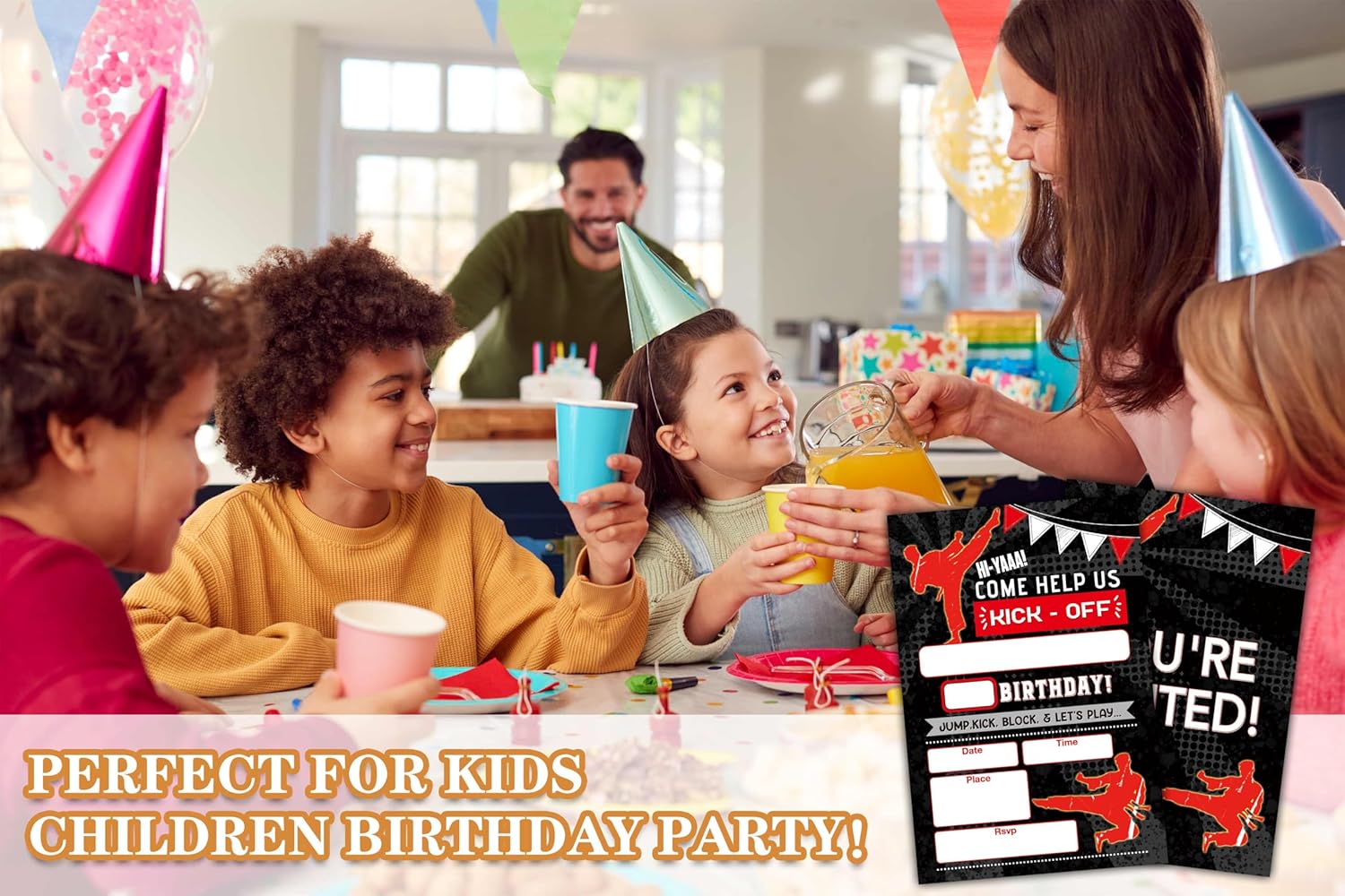 Ninjas Birthday Invitations with Envelopes 20PCS