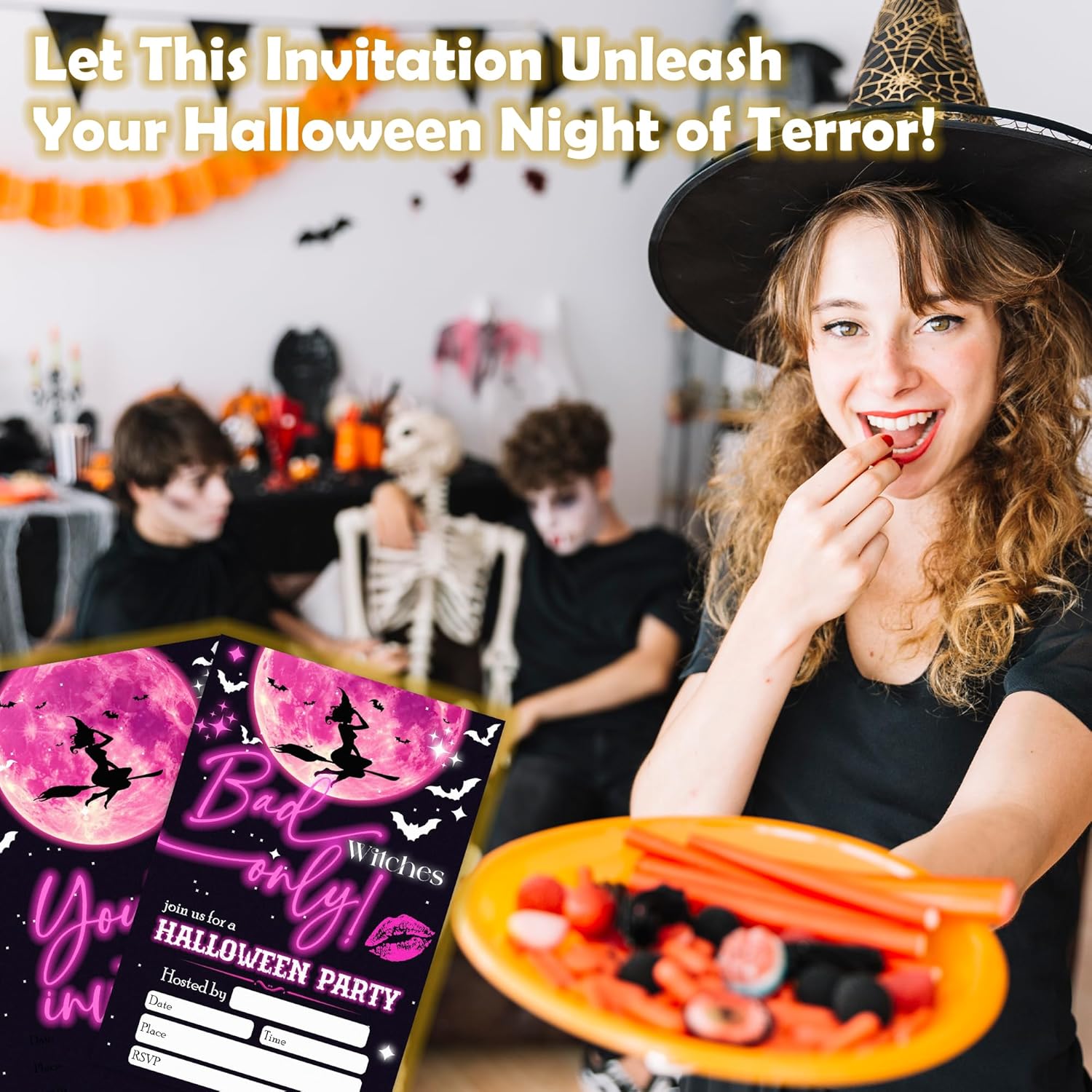 Bad Witches Only Halloween Party Invitation Set Of 20