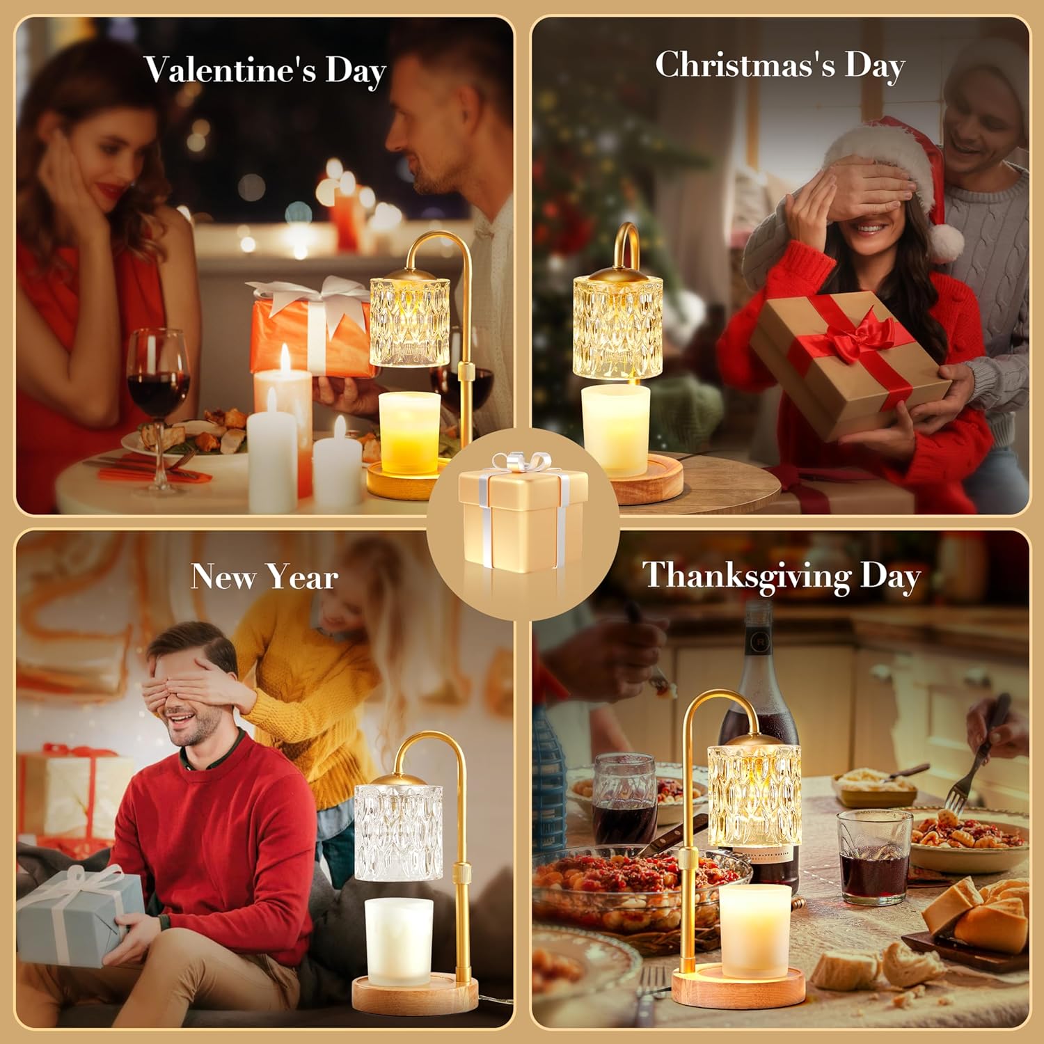 Briever Dimmable Candle Warmer Lamp with Timer and Height Adjustment