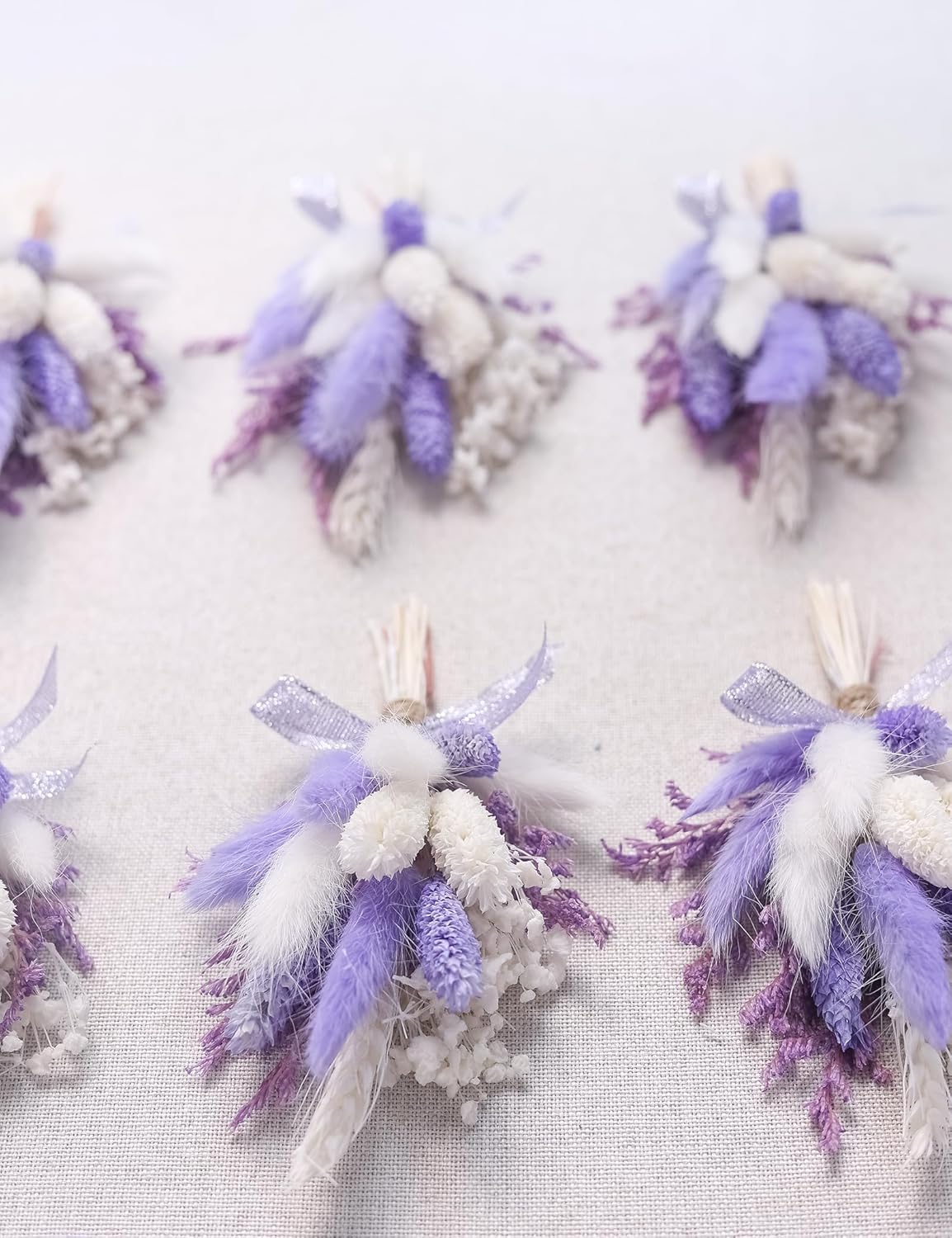 Purple Mini Dried Flower Bouquet Pack of 6