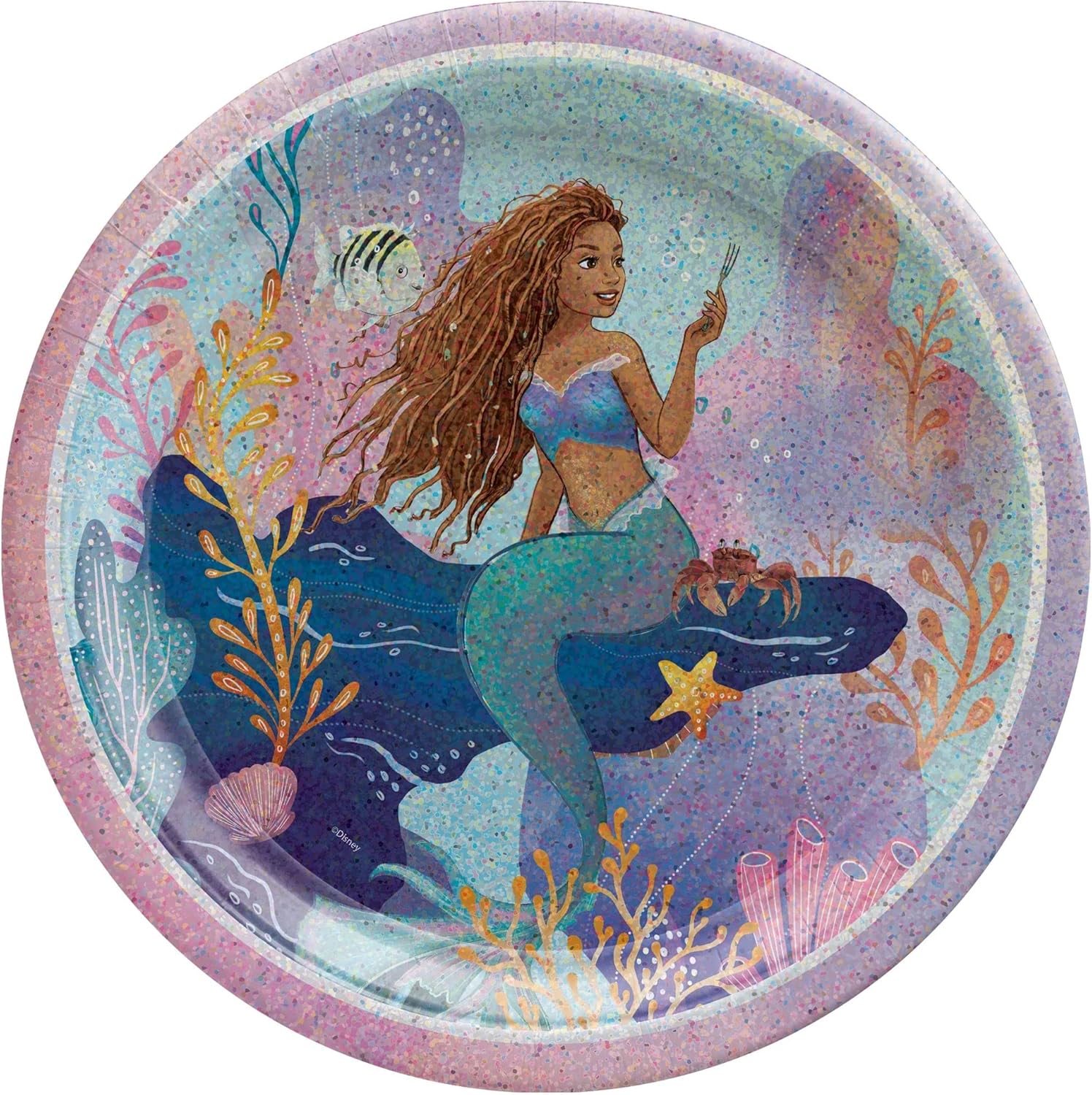 The Little Mermaid Round Paper Plates 9 Inch Pack of 8