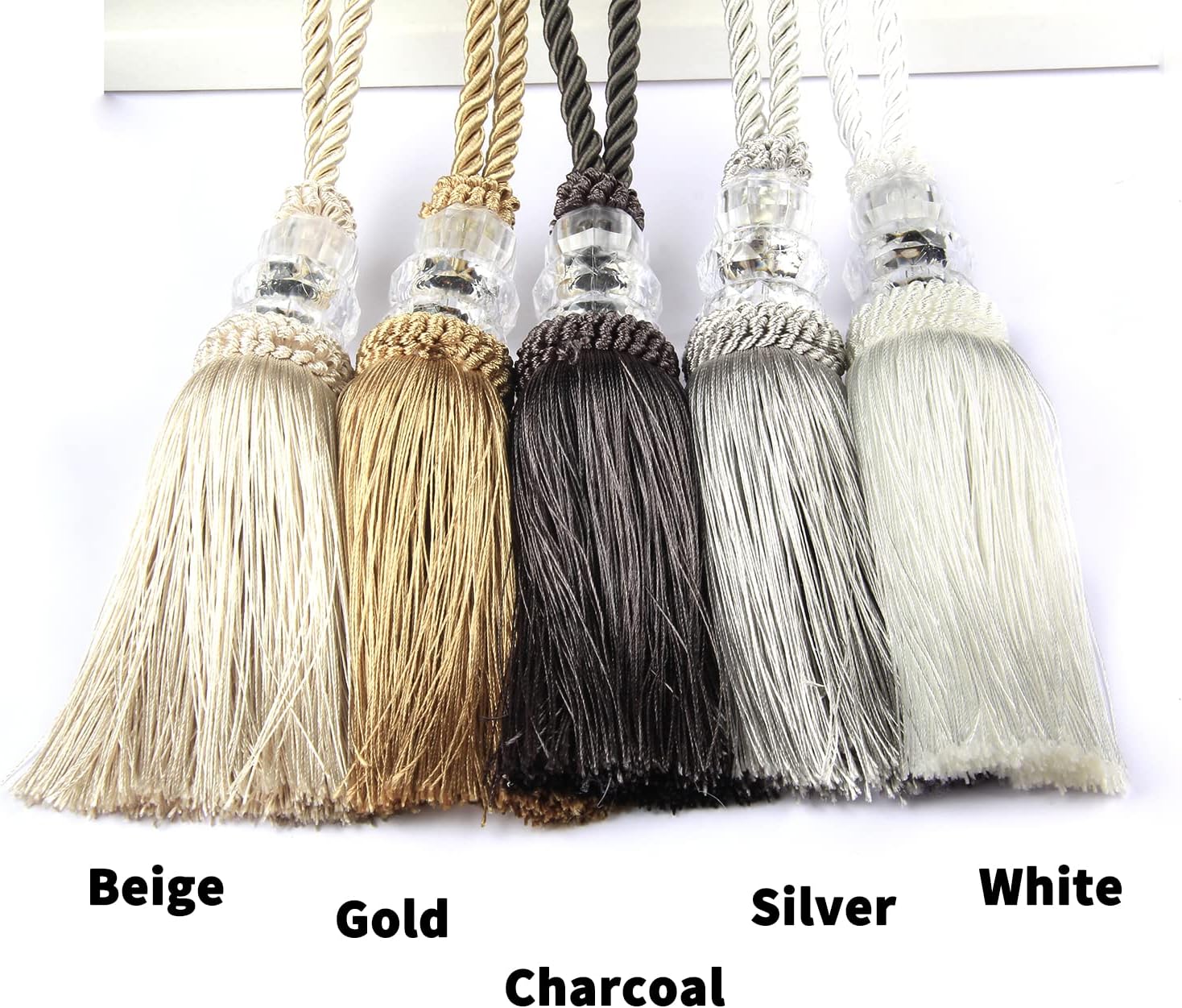 Curtain Tiebacks with Tassel Modern Window Curtain Holdbacks 2 Pack