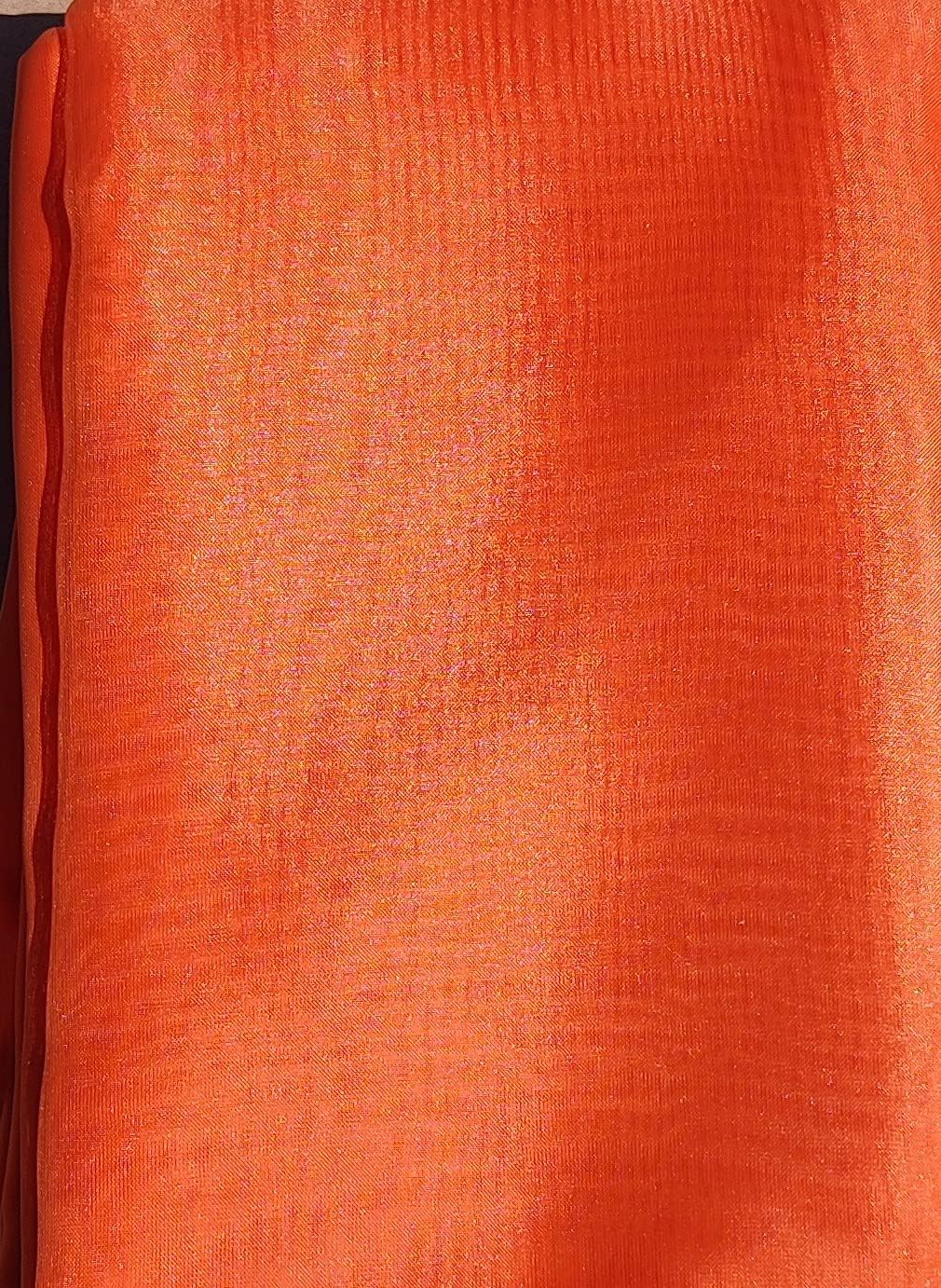 3 Piece Sheer Panel and Scarf Curtain Combo Set Orange