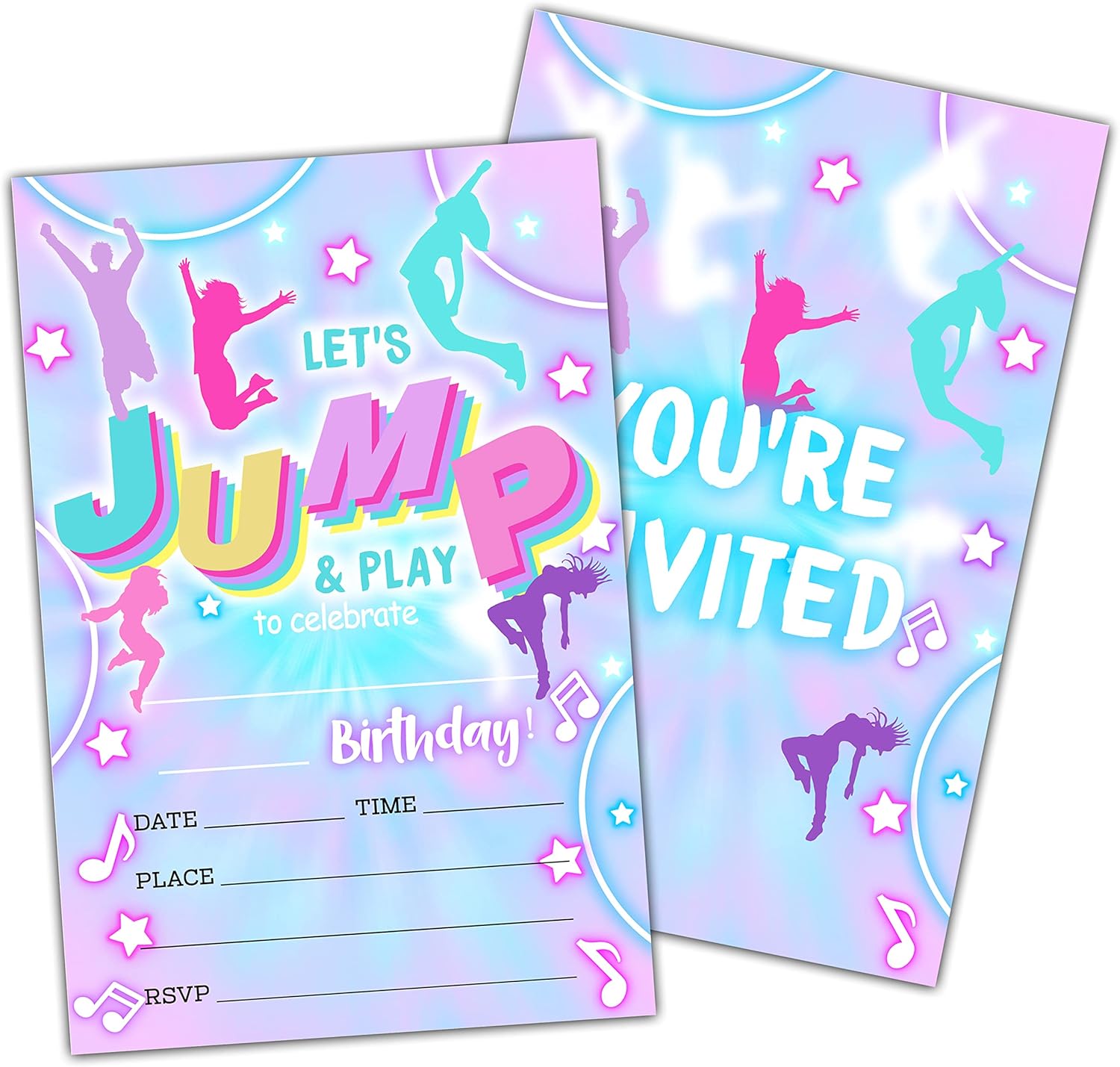 NYCTUG Neon Double-Sided Birthday Party Invites