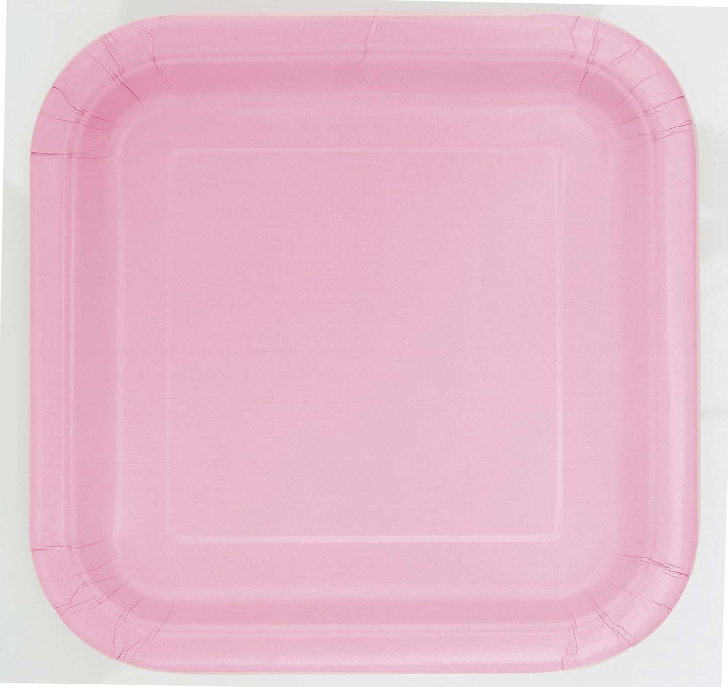 Lovely Pink Solid Square Dinner Plates 9 Pack of 14