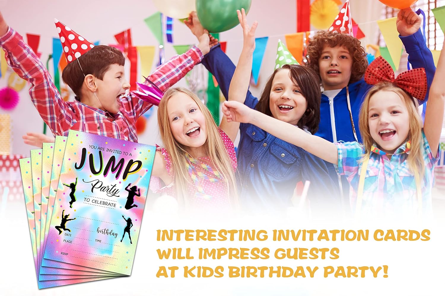 Trampoline Jump Birthday Party Invitations 20 Cards With Envelopes