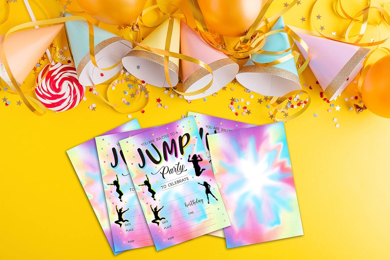 Trampoline Jump Birthday Party Invitations 20 Cards With Envelopes