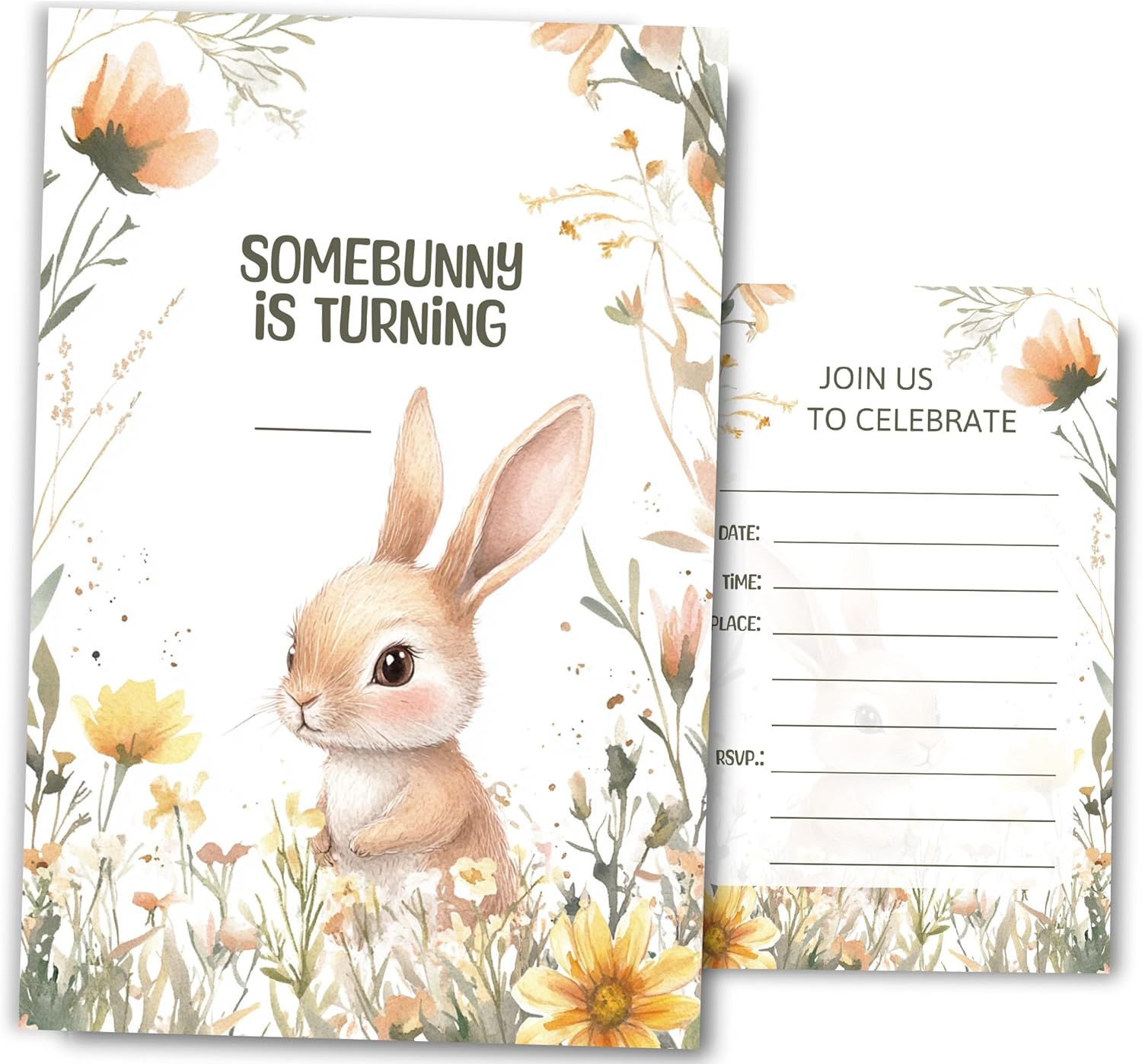 Fablus Birthday Invitations Girls 4x6 Inches 30 Sets with Envelopes