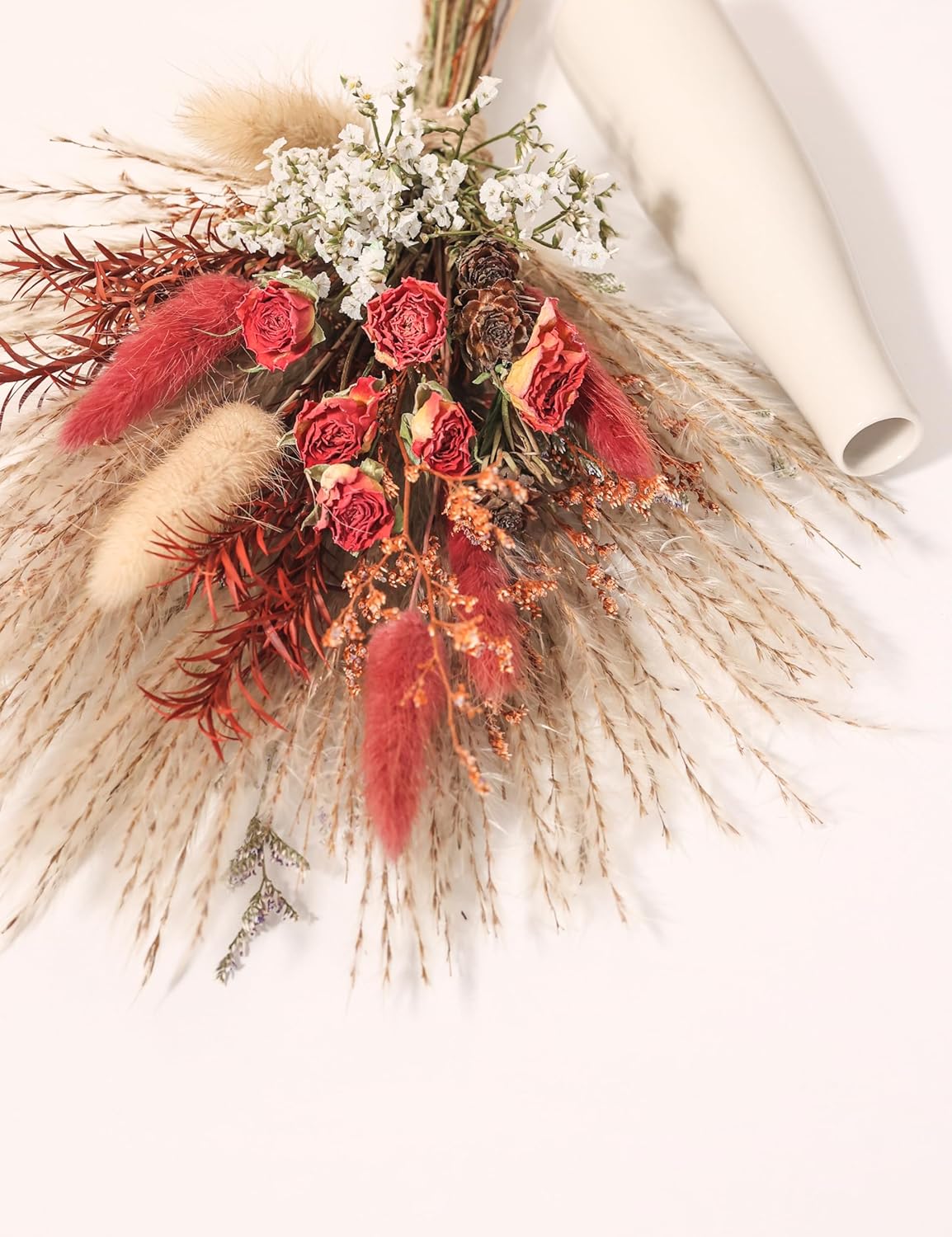 Xins Convey Dried Flower Bouquet with Vase