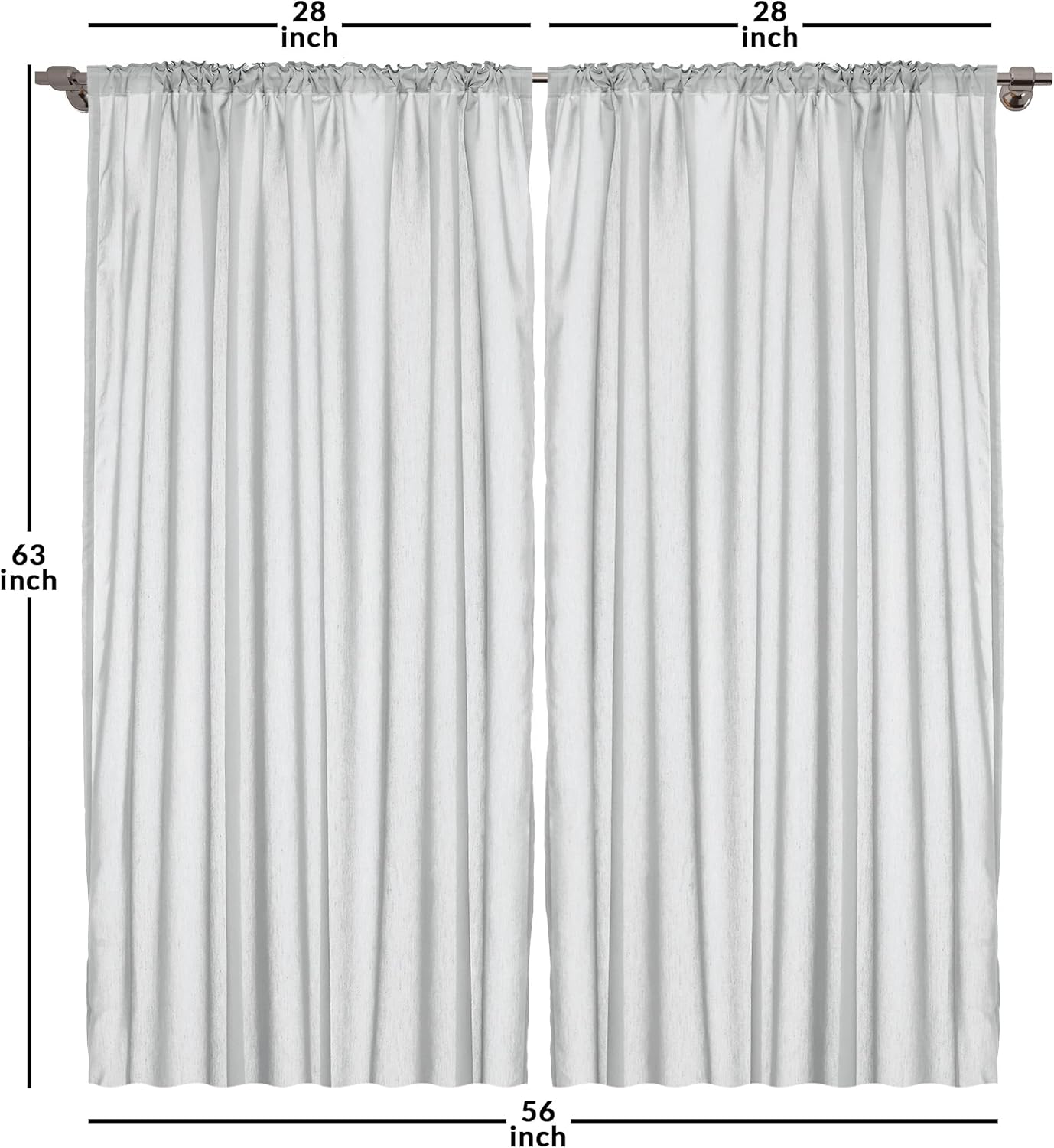 Ambesonne Cartoon Panels Curtains 28x63 Rose Pink White