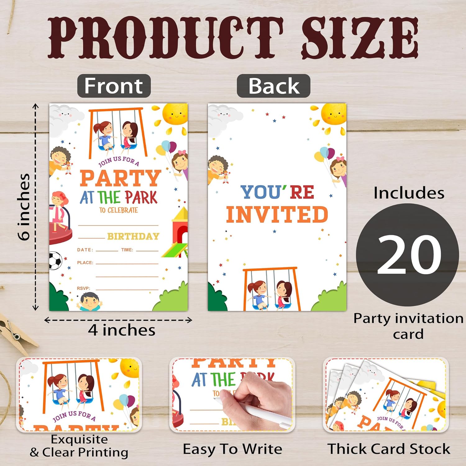Party Time Birthday Invitations with Envelopes