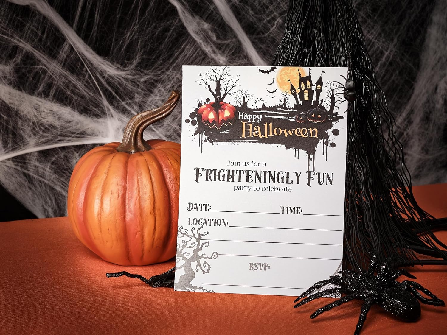 Frighteningly Fun Halloween Party Invitations 20pcs 5x7 Fill In Cards