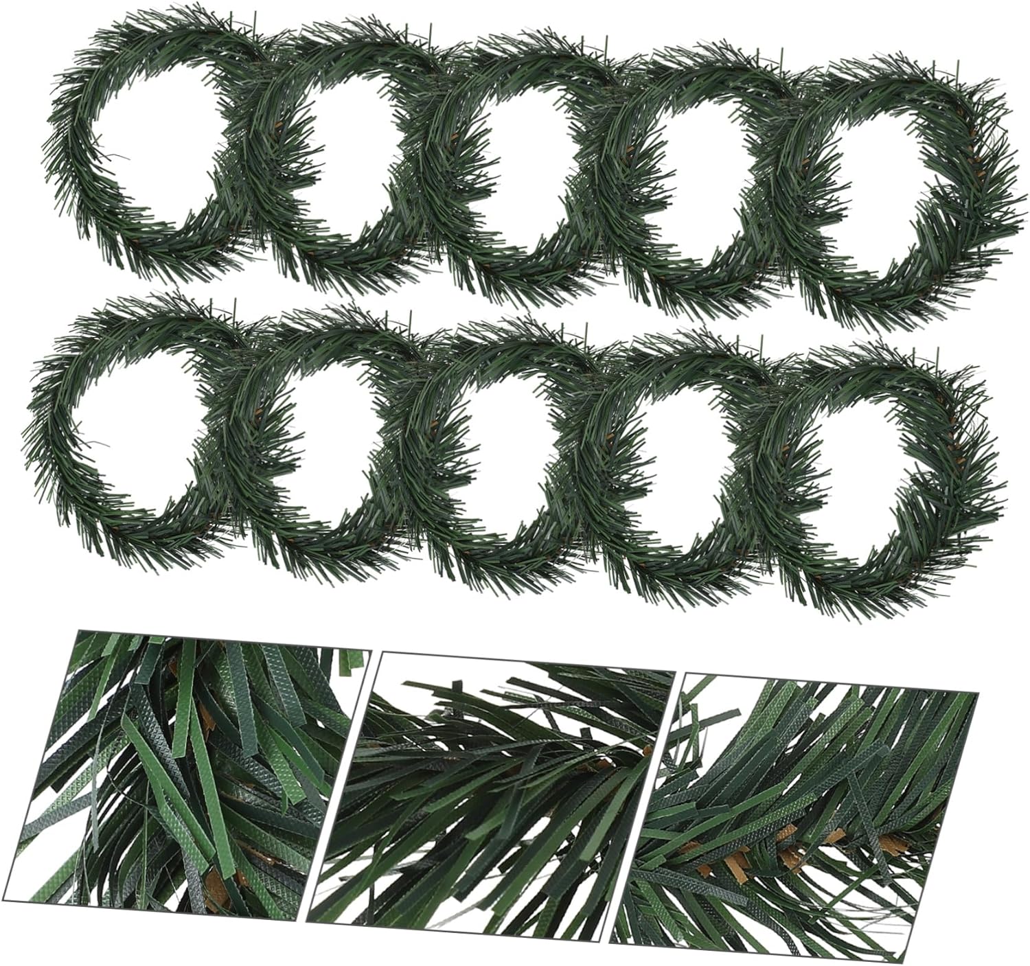10pcs Artificial Pine Candle for Christmas Decor Centerpiece Wreaths