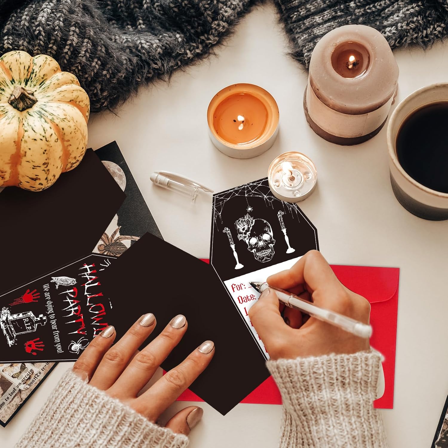 Halloween Party Invitation Cards and Envelopes 20 Pieces