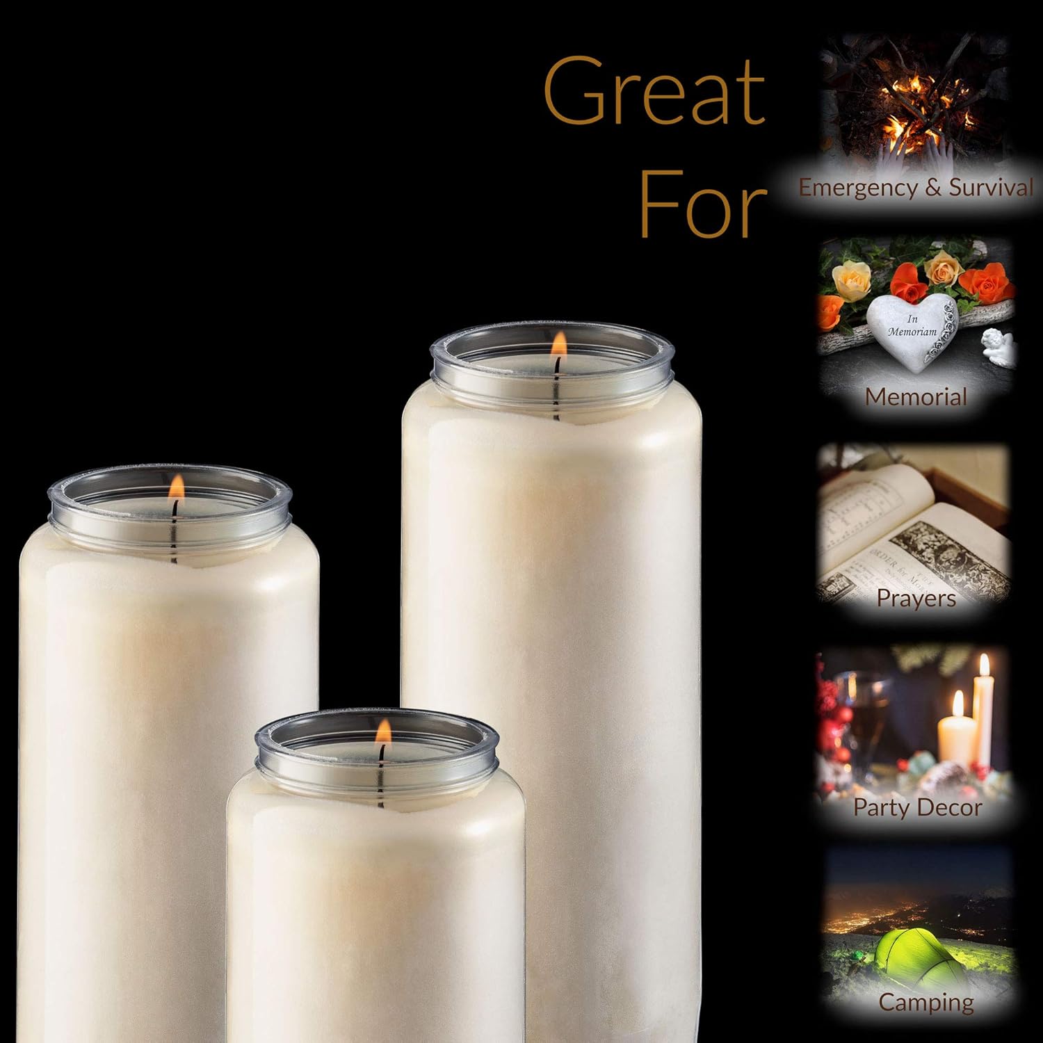 Rambue 9 Day Prayer Candles 9 Pack 7 Inch White Jar Candles