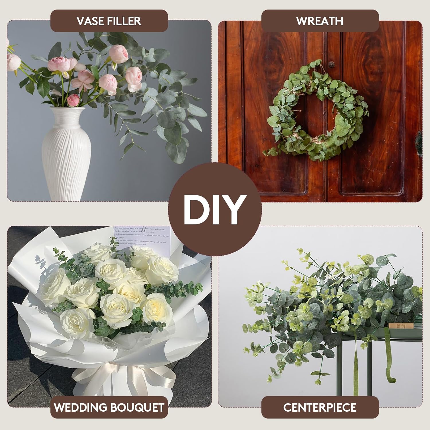 CozyKoala Dried Eucalyptus Decor 20 Stems