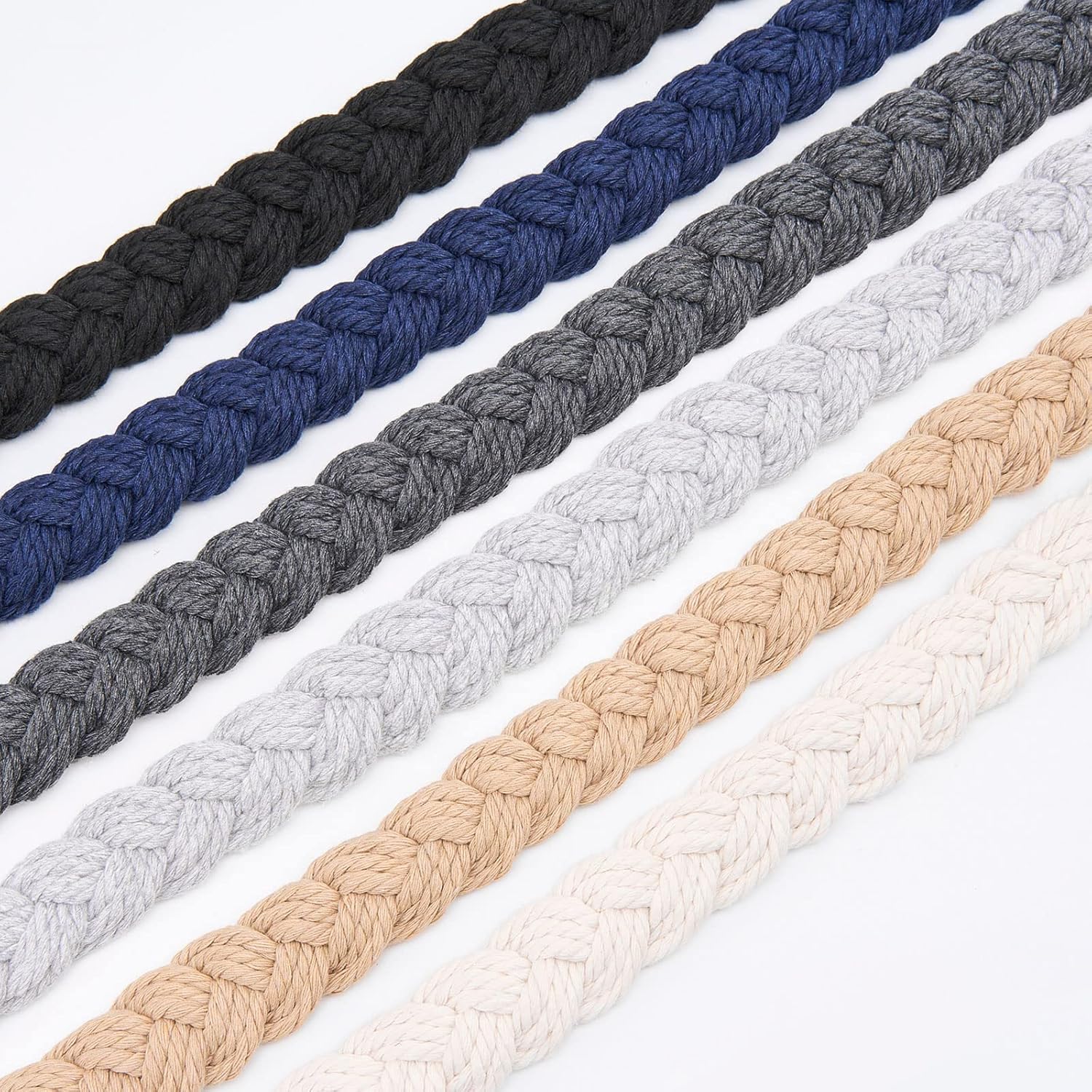 NICEEC 4 Pack Natural Cotton Rope Curtain Holdbacks