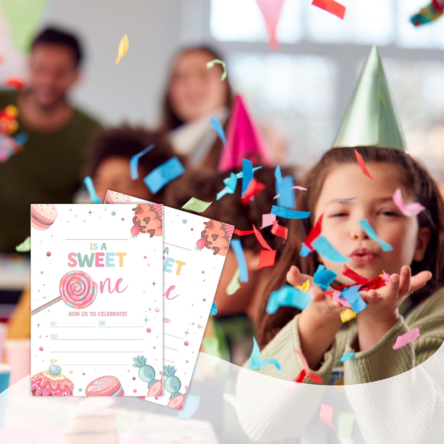 4x6 Sweet One Birthday Invitations with Envelopes
