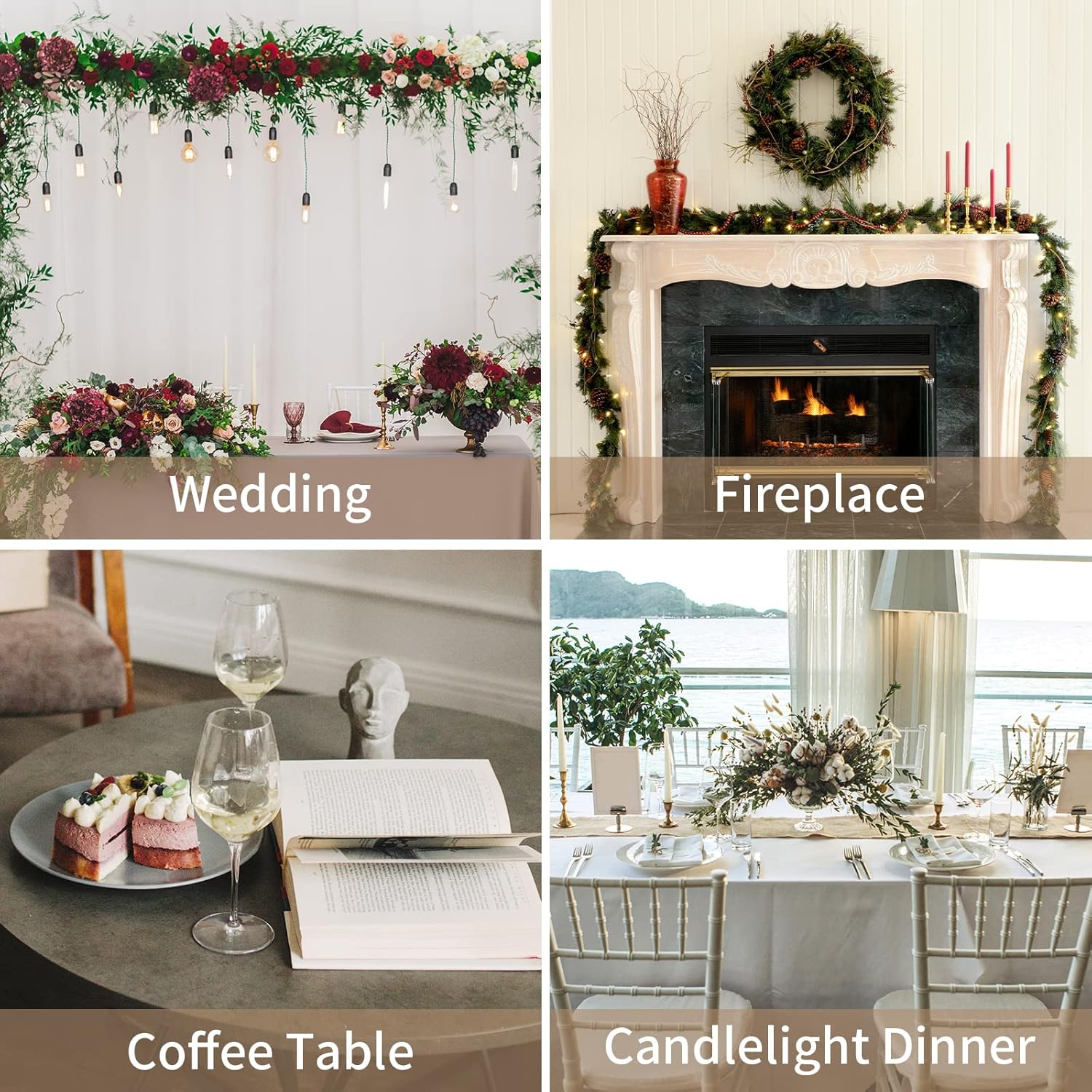 Sziqiqi Gold Taper Candle Holder 6 Pcs Hurricane Centerpieces