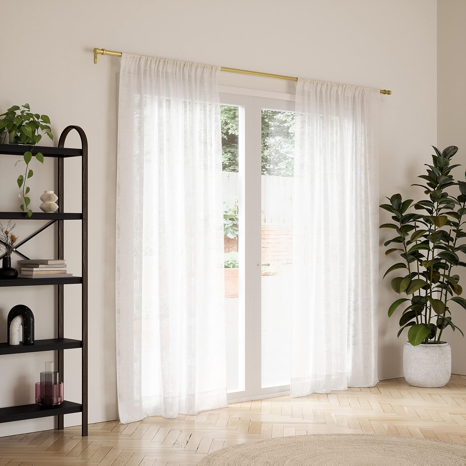 Umbra Cappa Curtain Rod 1 Inch 66 to 120 Inches