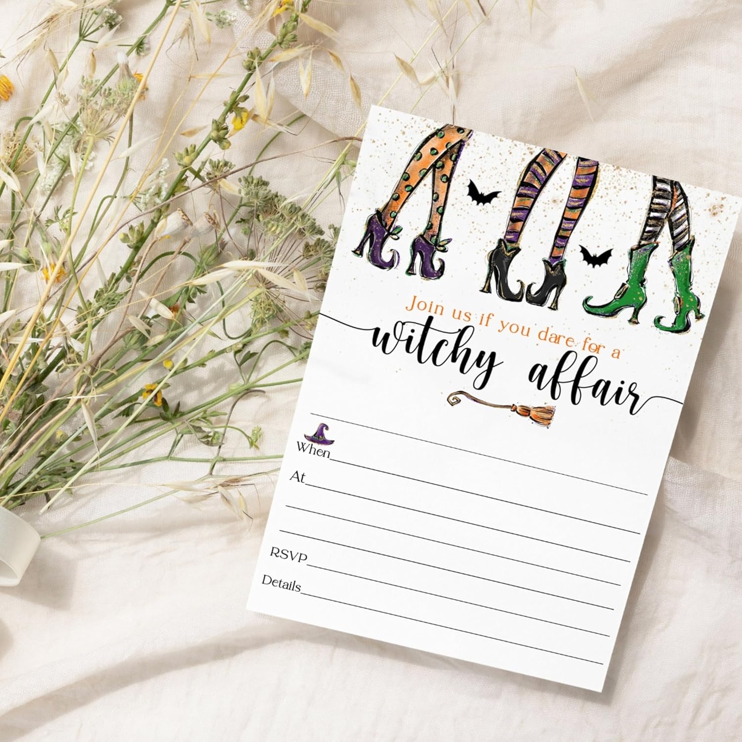 Witchy Fun Invitations with Envelopes - 25 Pack
