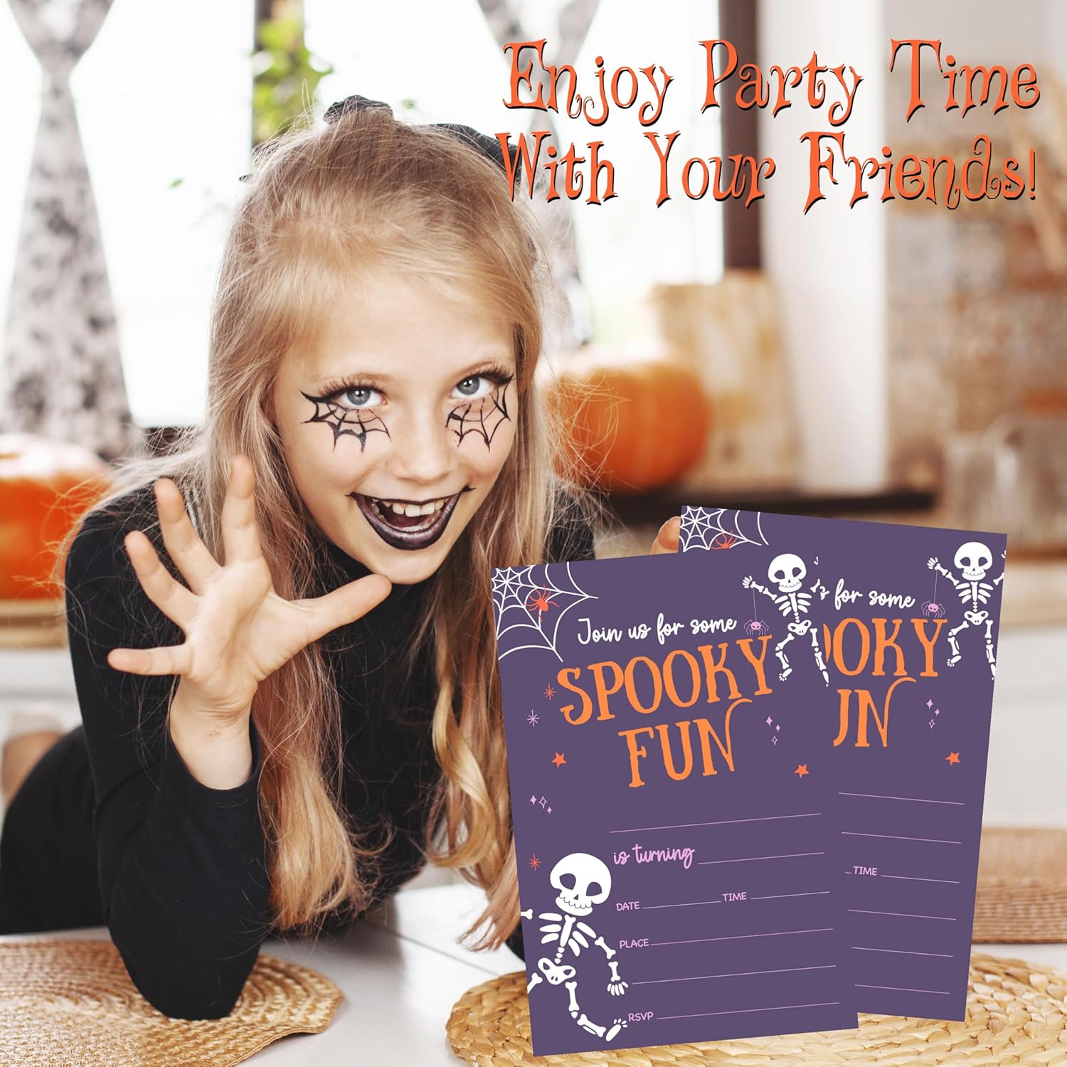 Halloween Party Invitations Set of 25 With Envelopes