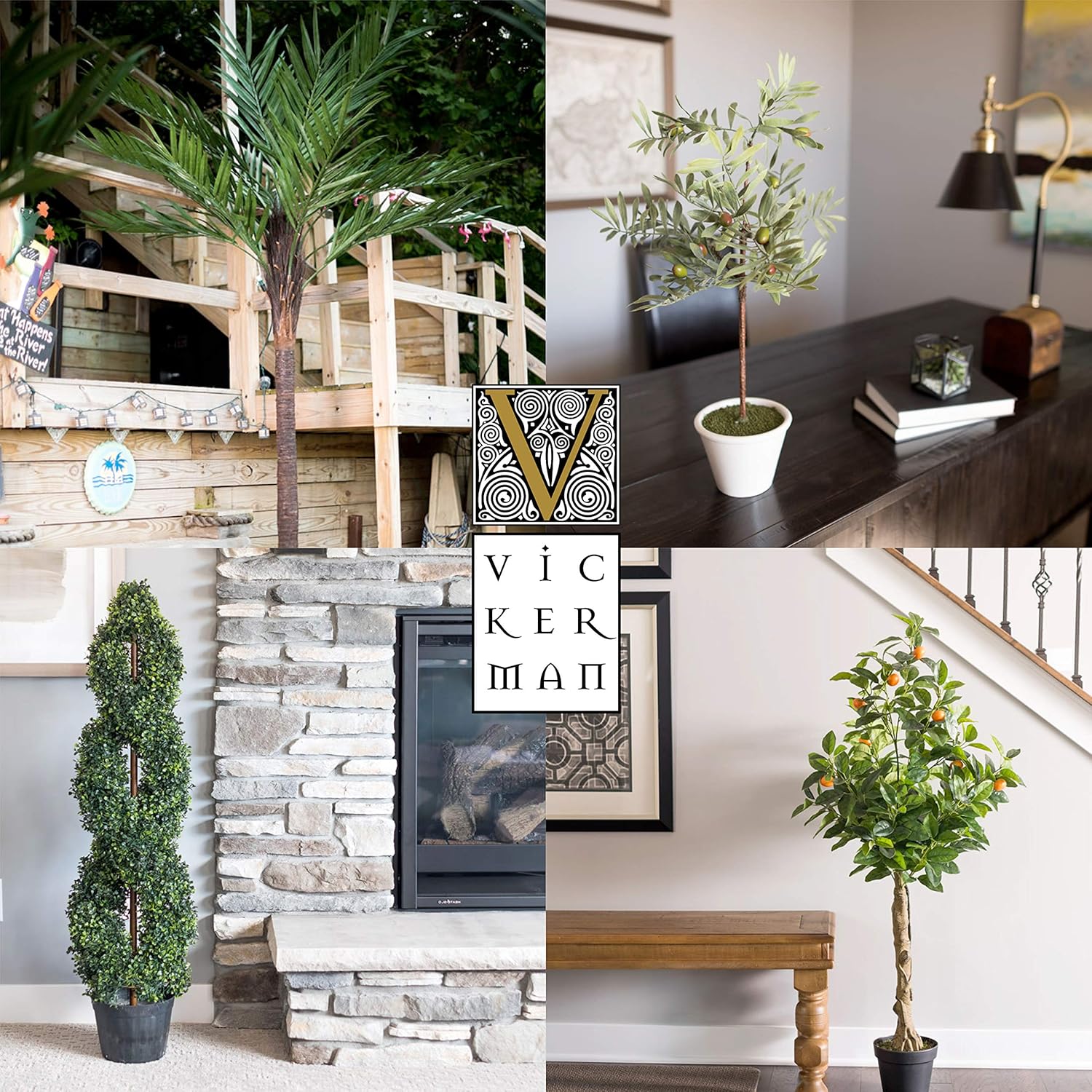 Vickerman 4ft Indoor Artificial Ming Aralia with Brown Container