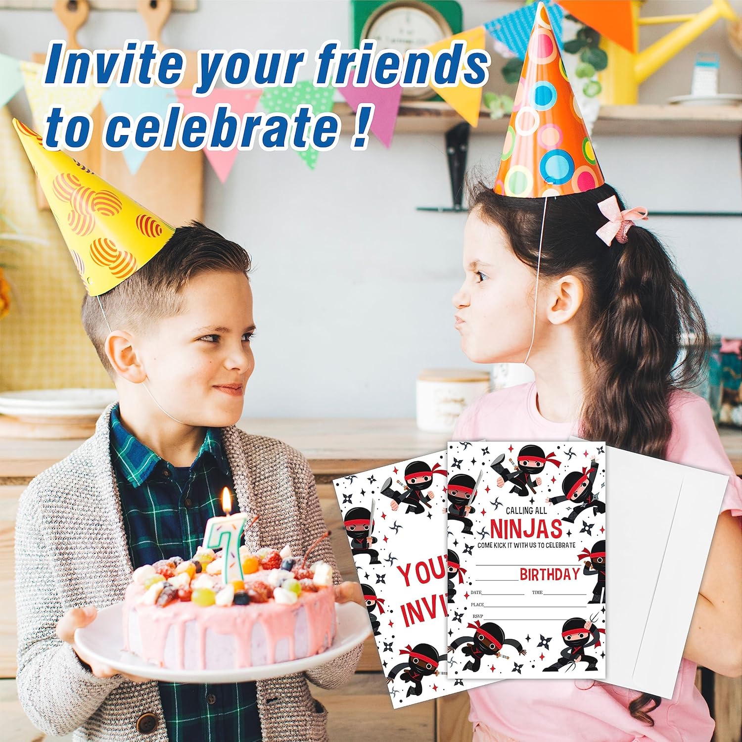 AWSICE Ninja Karate Birthday Invites 20 Cards