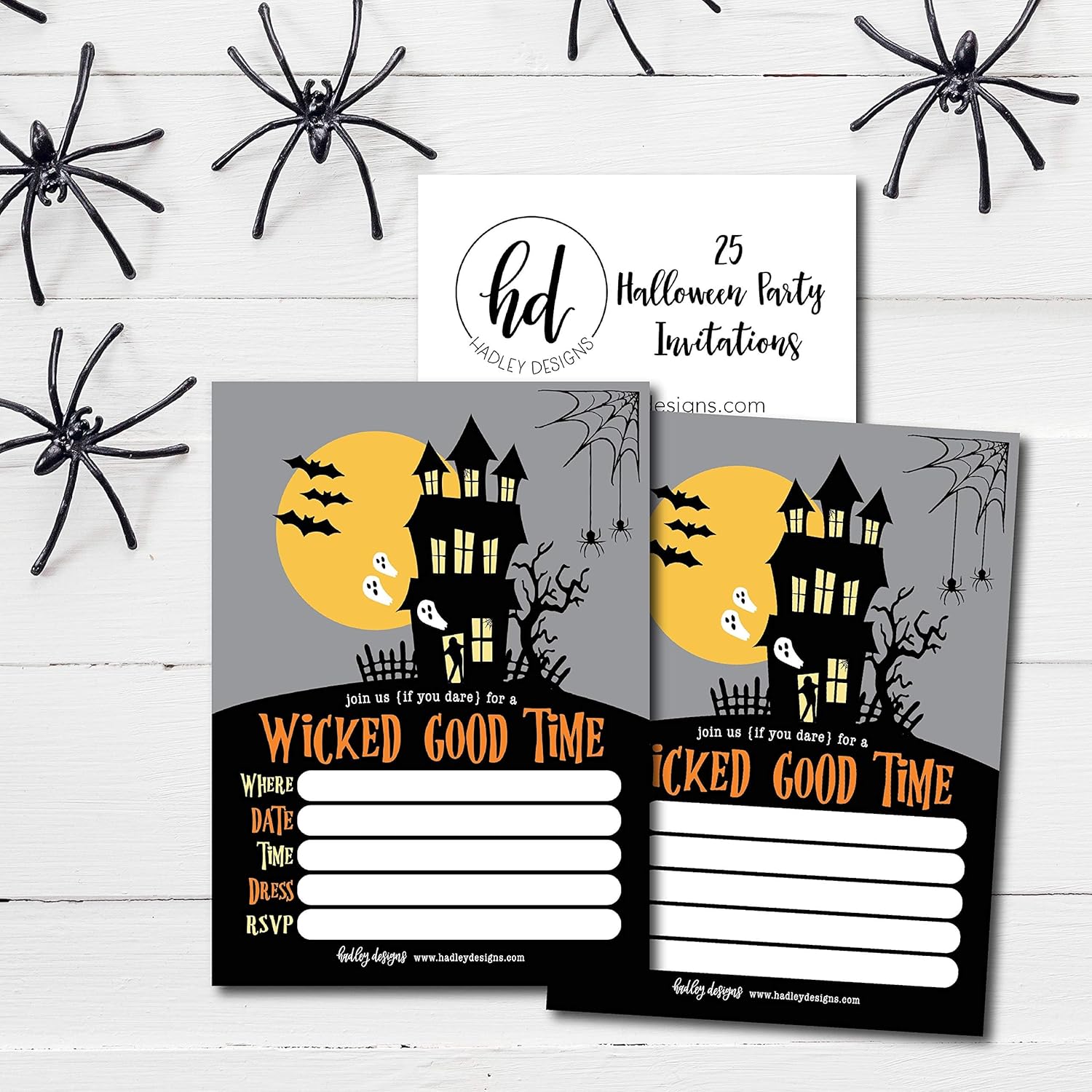 Hadley Designs Halloween Party Invites for Kids and Adults