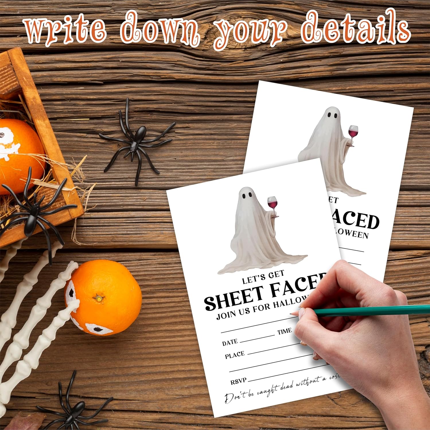 EXW Halloween Party Invitations With Envelopes - 20 Set