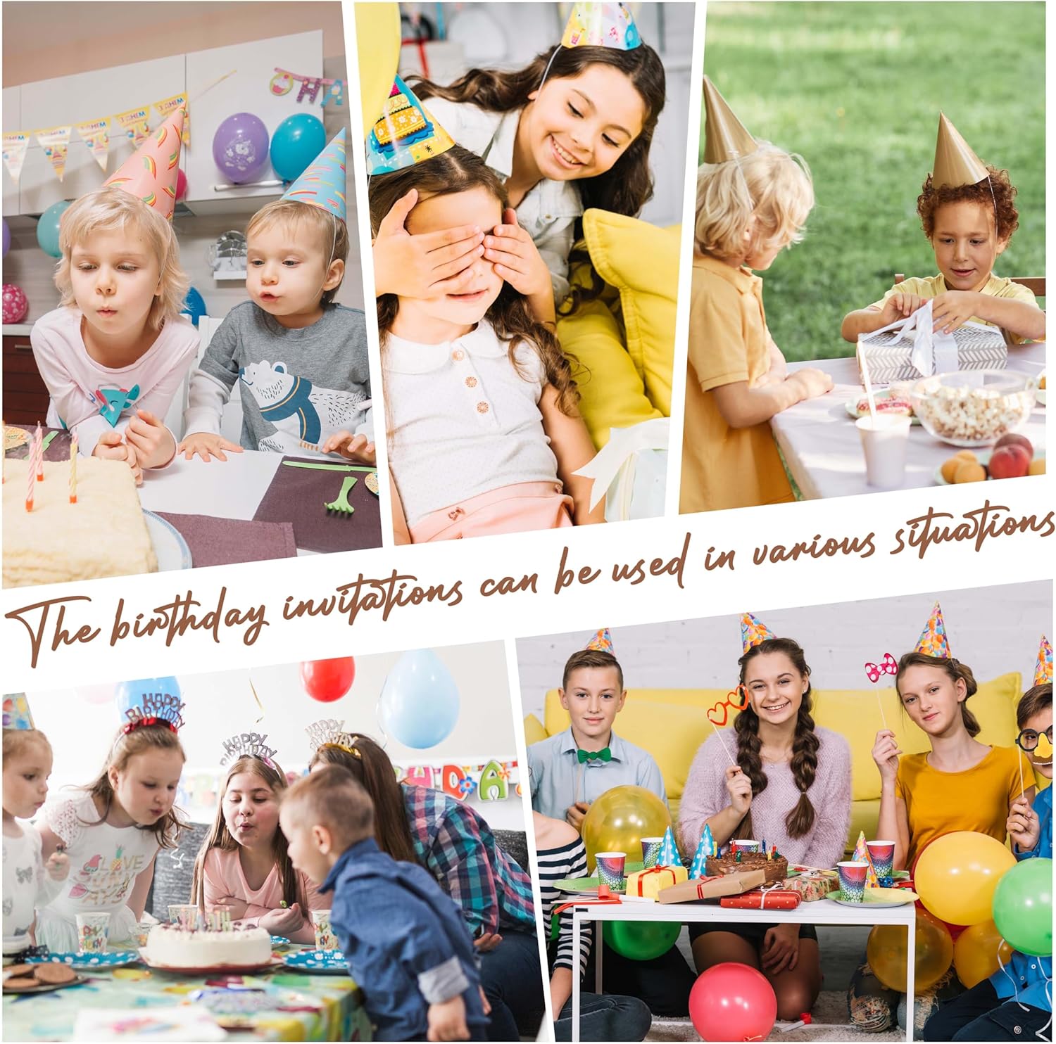 OXRUN Splash Birthday Invitations Set of 20 with Envelopes