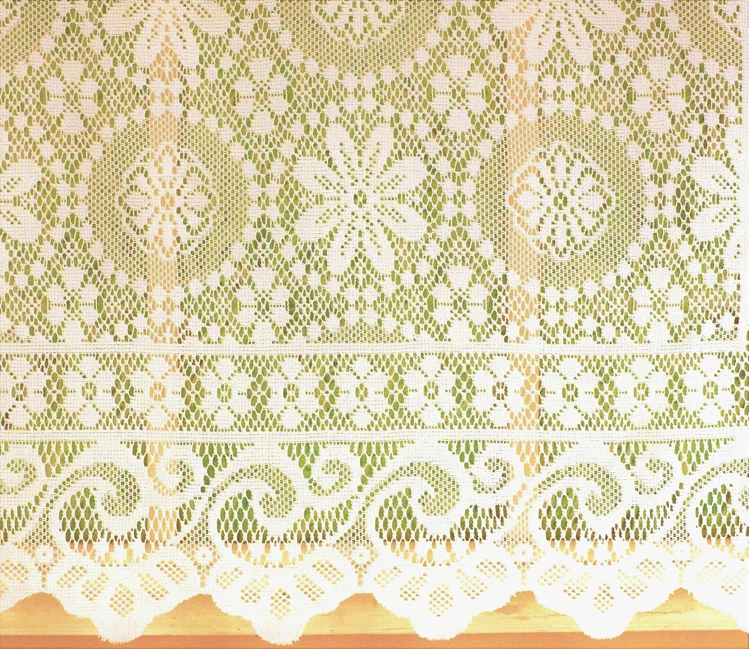 Todays Curtain Hopewell Premium Lace Panel 84 Inch Cream