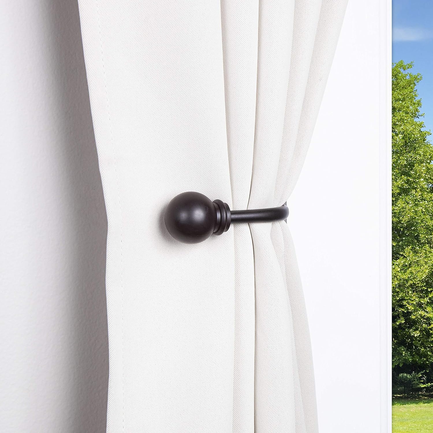 Kenney Chelsea Decorative Ball Holdbacks Weathered Brown Pack of 2