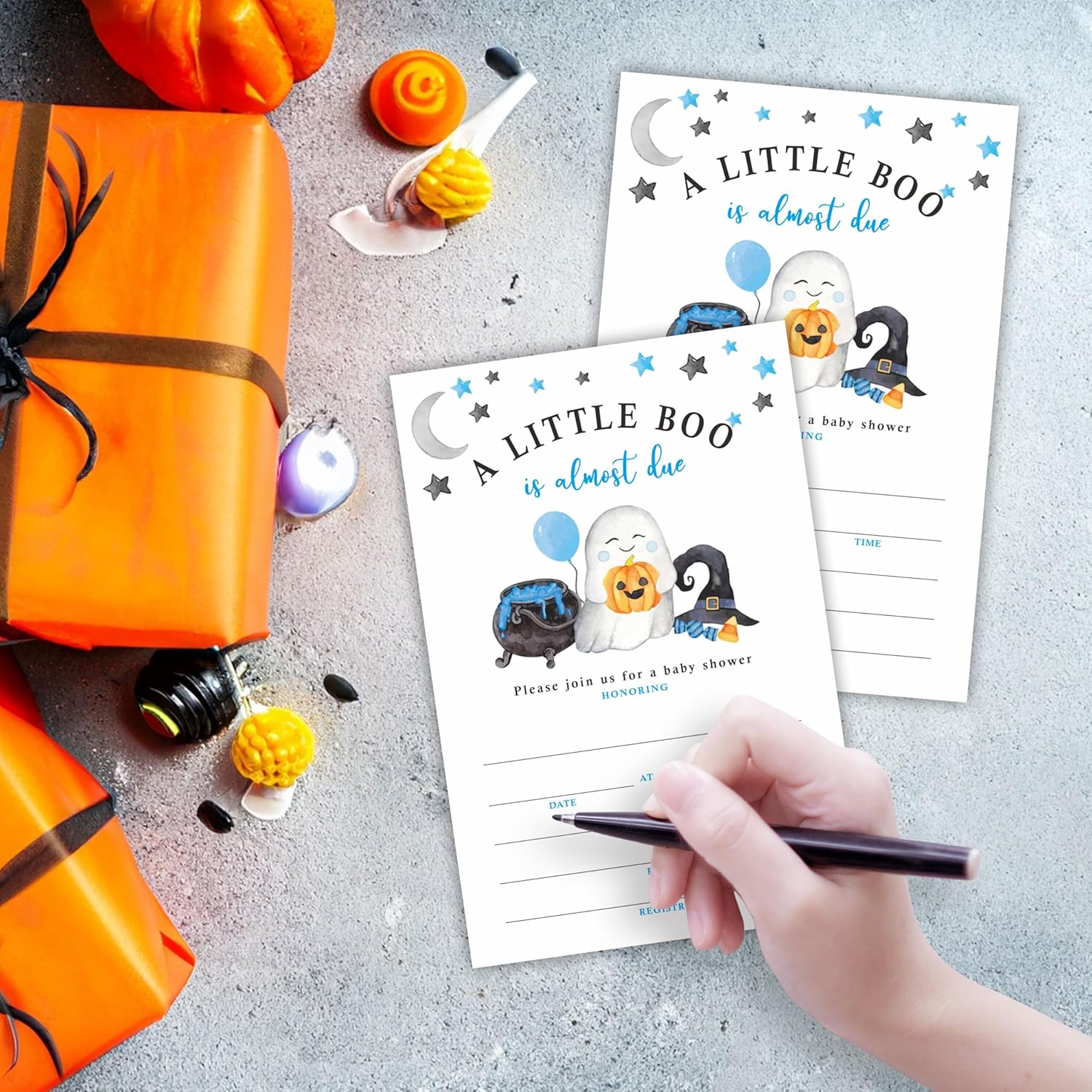 25 Halloween Baby Shower Invitations With Envelopes