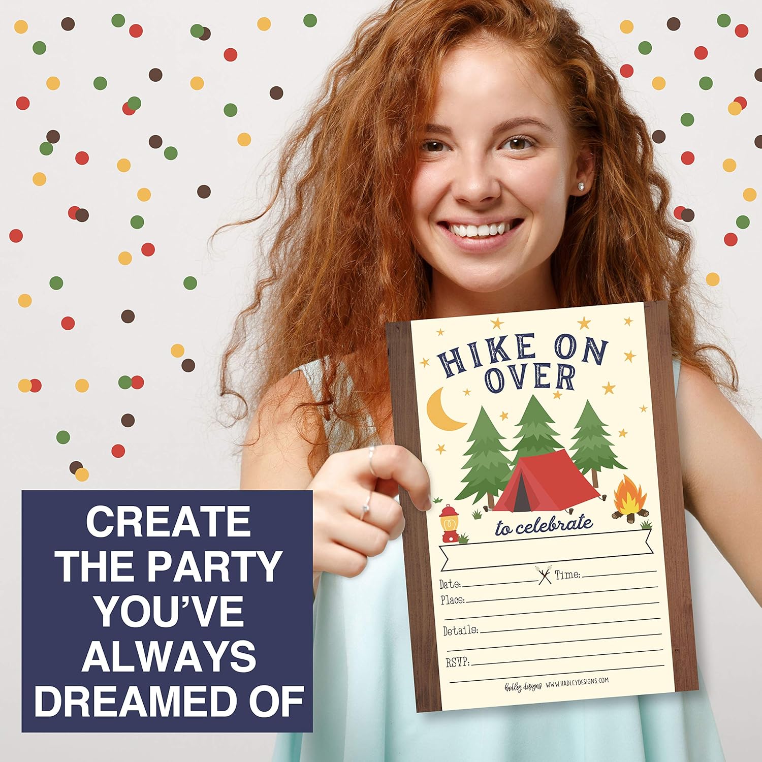 Hadley Designs 25 Camping Birthday Invitations